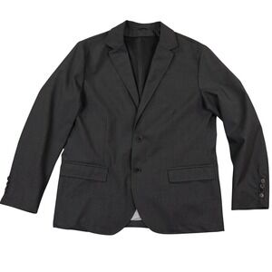 Allen Edmonds Blazer Mens Large Charcoal Gray Techwear Travel Sport Coat Modern